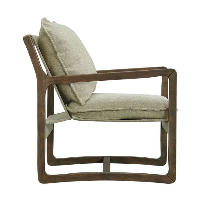 Elements MeKinney Fawn Wood-Trimmed Accent Chair-1