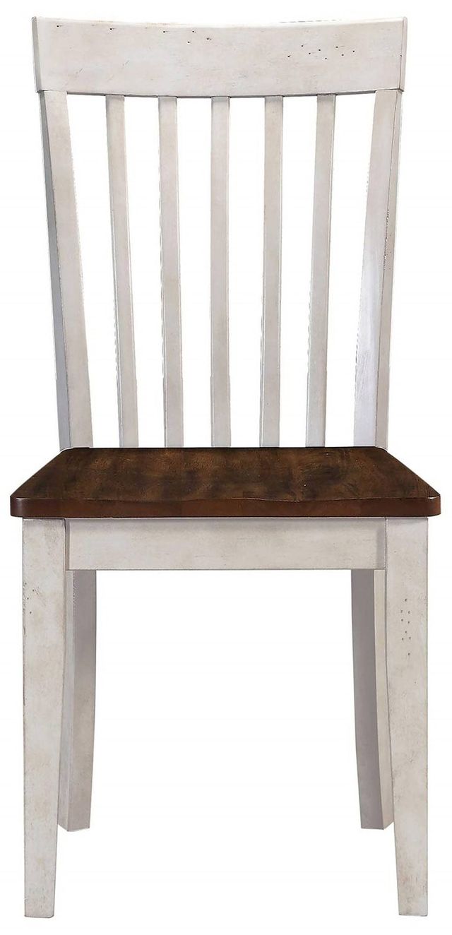 Tennessee Enterprises, Inc. Smart Buy Walnut/Antique White Side Chair 1