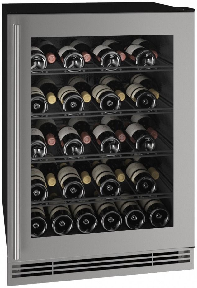 U-Line® 5.4 Cu. Ft. Stainless Steel Wine Cooler-0