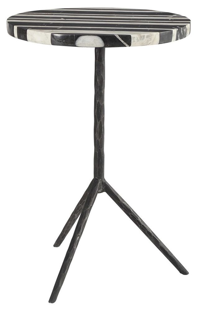 Uttermost® Fine Line Black and White Accent Table 1