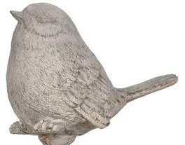 Crestview Collection Birdsong Post Rustic White & Grey Finial-1