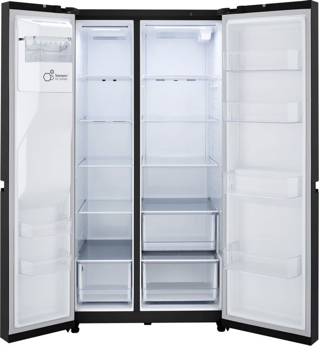 LG 27.2 Cu. Ft. Smooth Black Side-by-Side Refrigerator 1