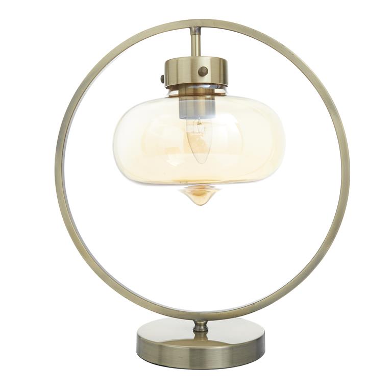 Uma Home Gold Metal Accent Lamp