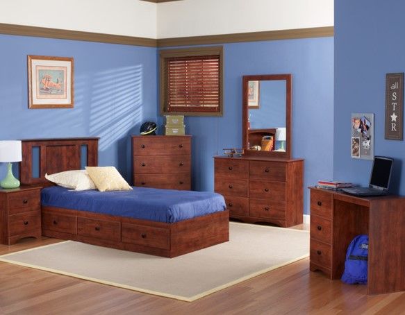 Perdue Woodworks Essential Cinnamon Fruitwood Twin Mates Bed 2