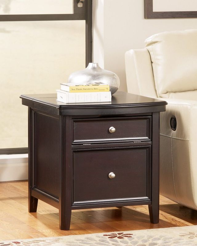 Signature Design by Ashley® Carlyle Almost Black Media End Table 1