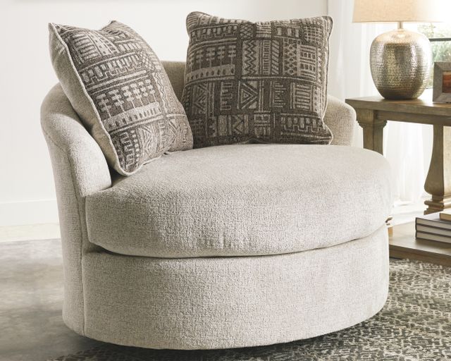 Signature Design by Ashley® Soletren Stone Swivel Accent Chair 3