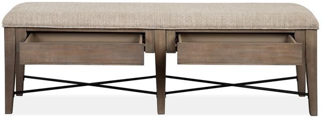 Magnussen Home® Paxton Place Dovetail Grey Upholstered Bench 7