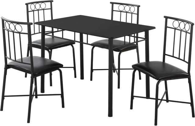 Monarch Specialties Inc. 5 Piece Black Dining Room Set