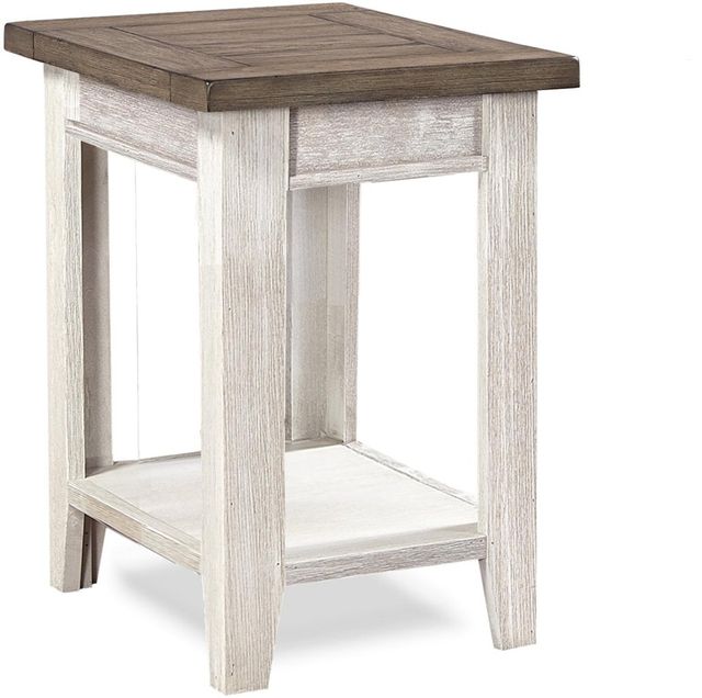 Aspenhome® Eastport Drifted White Chairside Table 0