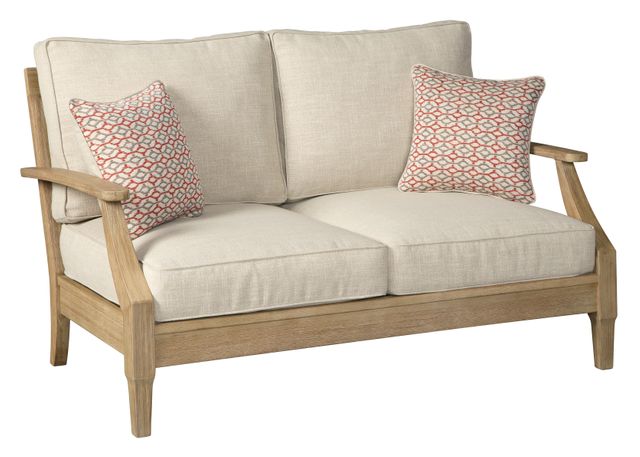 Clare View Beige Loveseat with Cushion 1