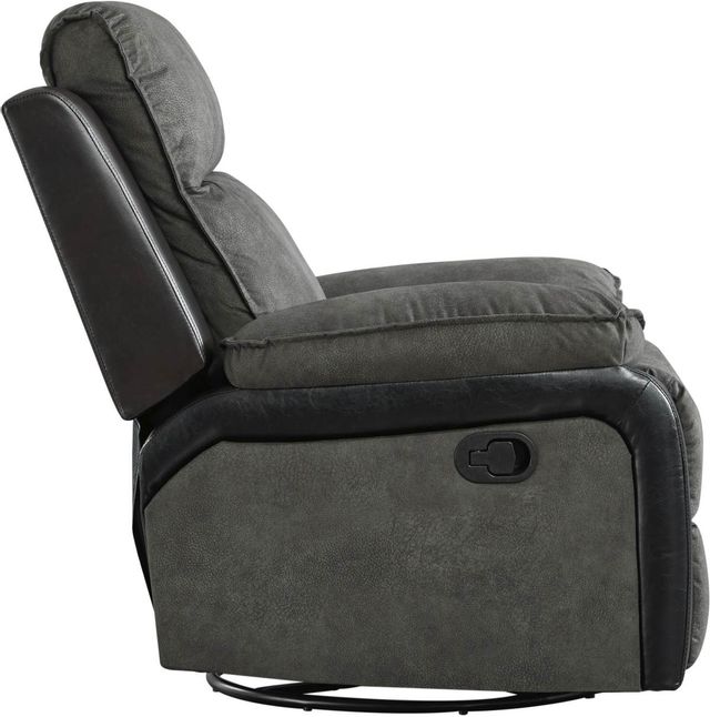 Signature Design by Ashley® Woodsway Gray Swivel Glider Recliner 5