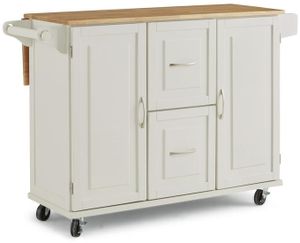 homestyles® Dolly Madison Natural Maple/White Kitchen Cart