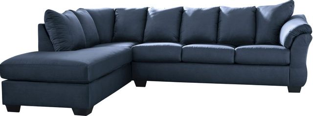 Signature Design by Ashley® Darcy 2-Piece Blue Sectional with Chaise 6