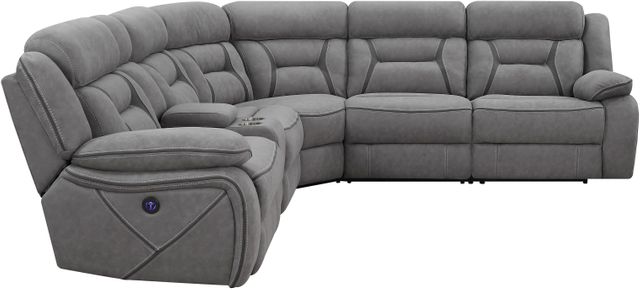 Coaster® Camargue Gray Power Reclining Sectional 2