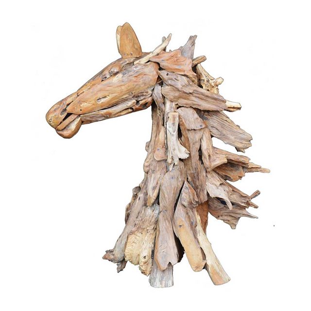 A & B Home Teak Root Horse Head-0