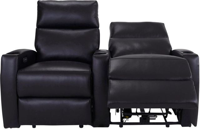 RowOne Galaxy II Home Entertainment Seating Black 2-Chair Straight Row 3