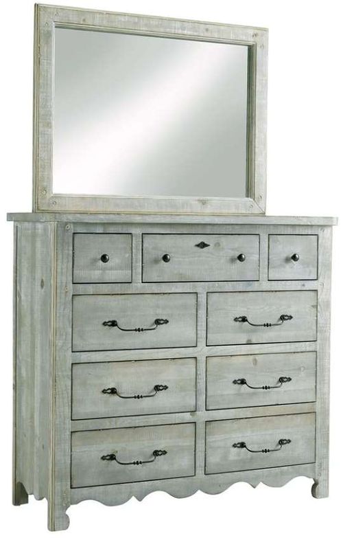 Progressive® Furniture Chatsworth 2-Piece Mint Dresser and Mirror Set