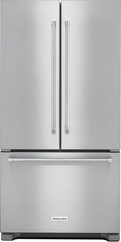 KitchenAid® 21.94 Cu. Ft. Stainless Steel Counter Depth French Door Refrigerator-KRFC302ESS