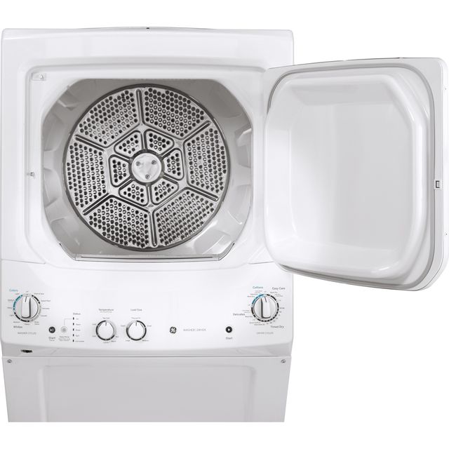 GE® Unitized Spacemaker 4.4 Cu. Ft. Washer, 5.9 Cu. Ft. Dryer White Electric Stack Laundry 5