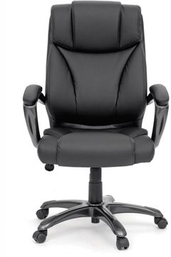 Sauder® Gruga Black Leather Executive Chair