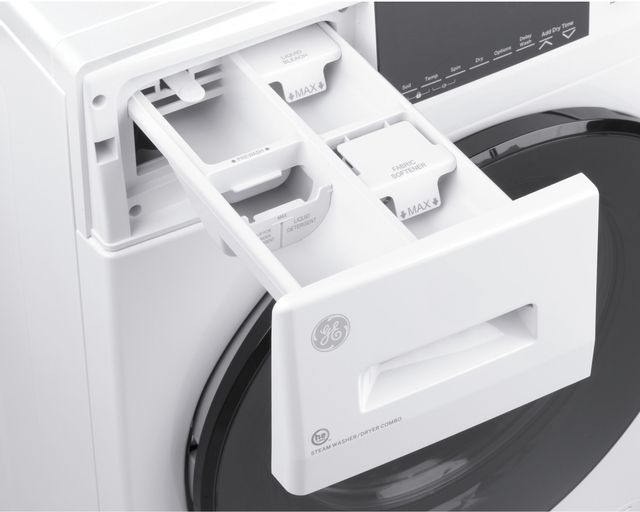 GE® 2.4 Cu. Ft. White on White Front Load Washer/Condenser Dryer Combo 2