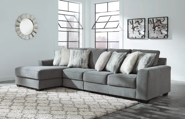 Ashley® Castano 3-Piece Jewel Sectional Set with Chaise 1