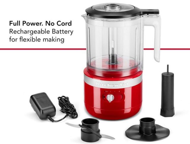 KitchenAid® 5 Cup Empire Red Cordless Food Processor 3