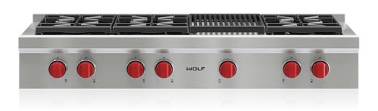 Wolf® 48" Stainless Steel Gas Rangetop