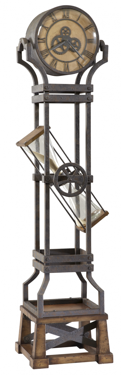 Howard Miller® Hourglass Weathered Wood Floor Clock