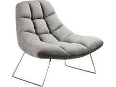 Adesso Bartlett Light Grey Soft Textured Fabric Chair