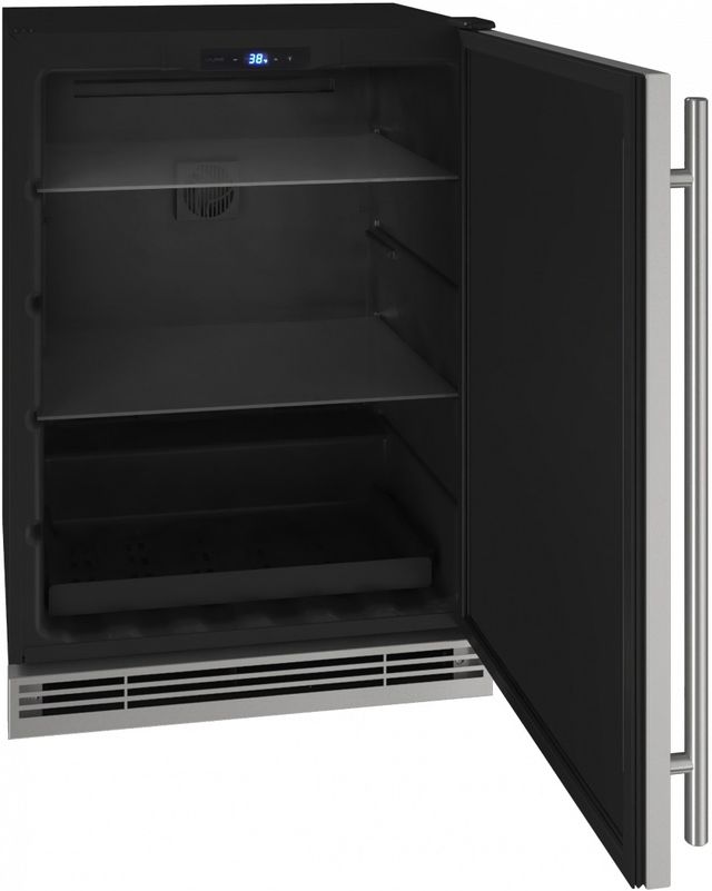 U-Line® 1 Class 24" Stainless Solid Beverage Center-1