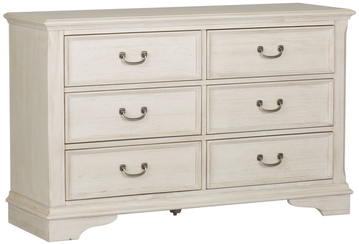Liberty Furniture Bayside Antique White Youth Bedroom 6 Drawer Dresser