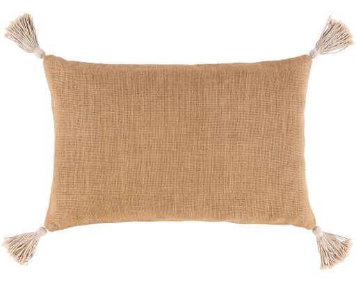 Surya Marion Camel 14" x 22" Toss Pillow with Polyester Insert 3