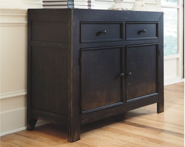 Signature Design by Ashley® Gavelston Black Accent Cabinet 3