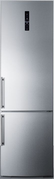 Summit® 12.8 Cu. Ft. Stainless Steel Counter Depth Built In Bottom Freezer Refrigerator 0