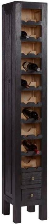 Progressive® Furniture Escala Dark Gray/Natural Wine Cabinet-0