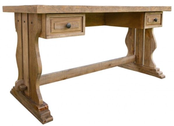 International Furniture Direct Marquez Light Brown Drawer Desk