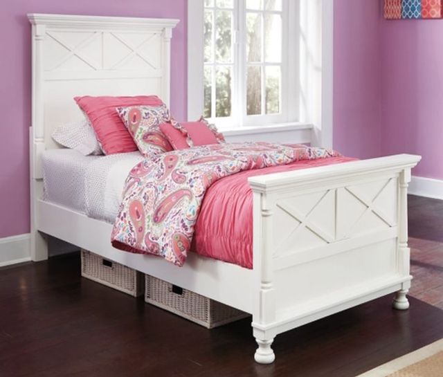 Signature Design by Ashley® Kaslyn White Twin Youth Panel Bed-2