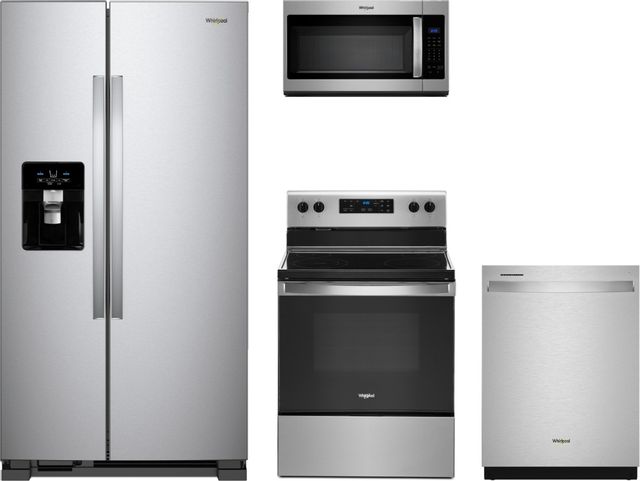 Whirlpool® 4 Piece Kitchen Package-Stainless Steel-0