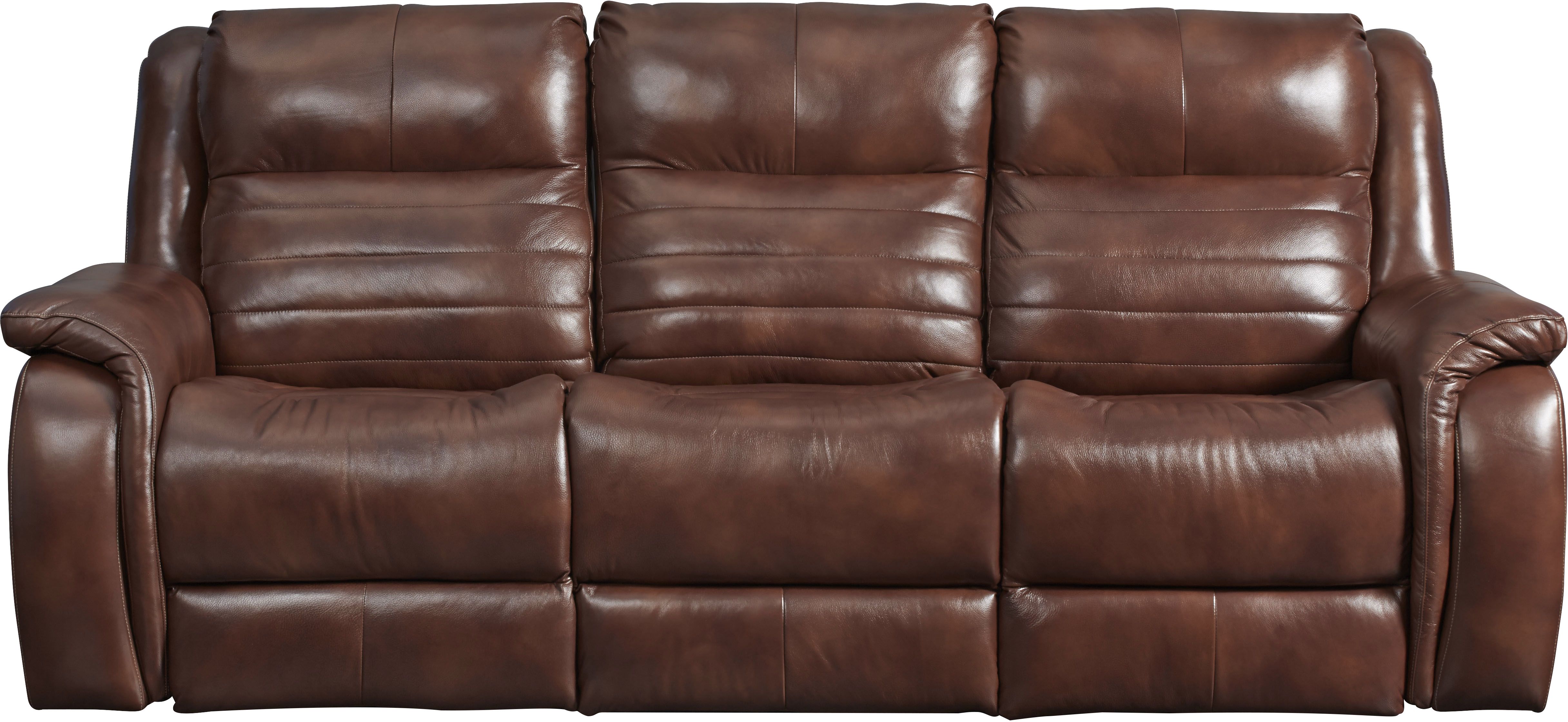 Southern Motion™ Essex Brown Double Reclining Sofa with Power Headrests