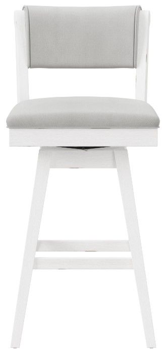 Hillsdale Furniture Clarion Sea White Woodupholstered Swivel Bar Stool Fischer Furniture 2257