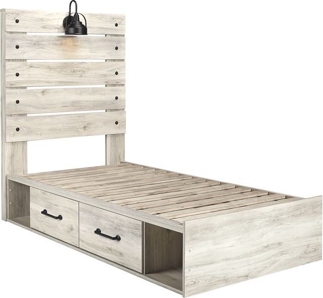 Signature Design by Ashley® Cambeck Whitewash Twin 4-Drawers Panel Storage Bed-1