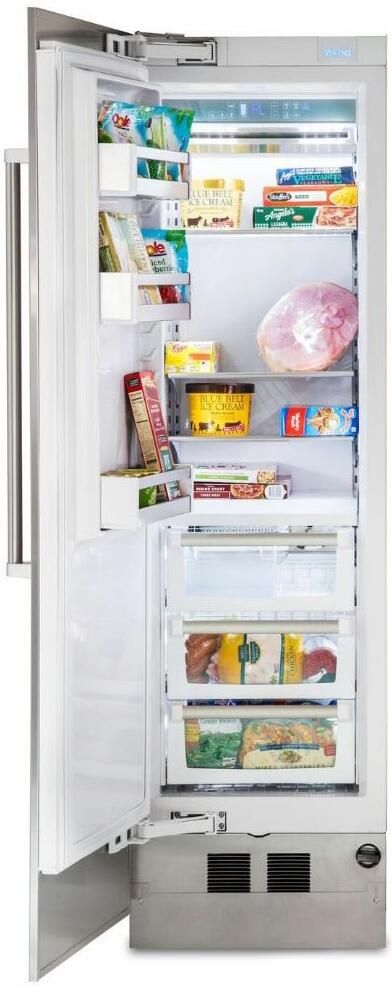 Viking® 7 Series 12.2 Cu. Ft. Reduction Red Fully Integrated Left Hinge All Freezer with 5/7 Series Panel 1