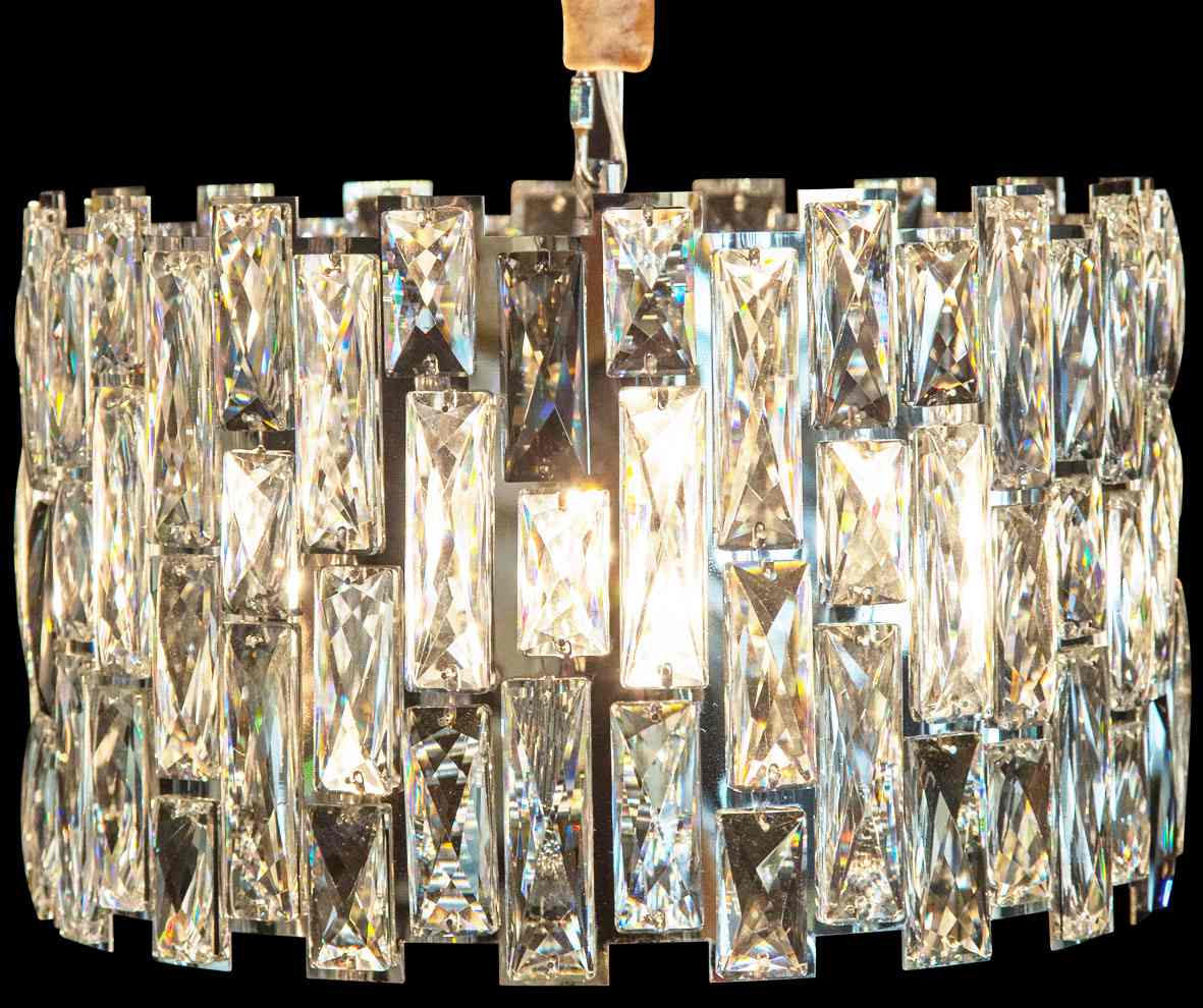 crystal baguette chandelier