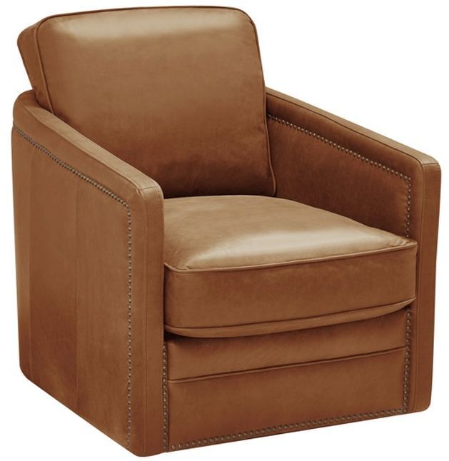 Leather Italia™ Alto Camel Tenn | | Furniture Mid Swivel Murfreesboro, TN Chair