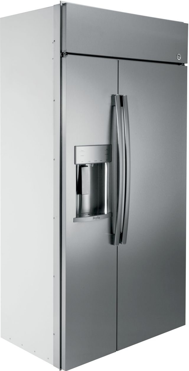 GE® Profile™ 24.33 Cu Ft. Stainless Steel Built In Side-by-Side Refrigerator 1