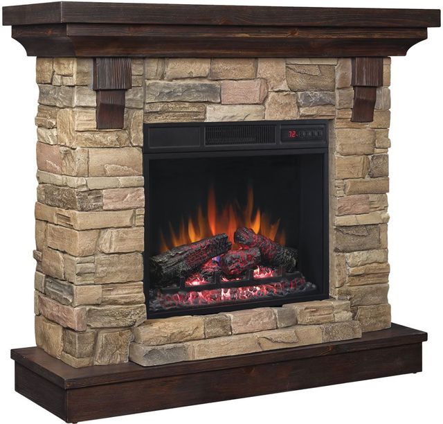 ClassicFlame® Eugene Aged Coffee Wall Mantel 1