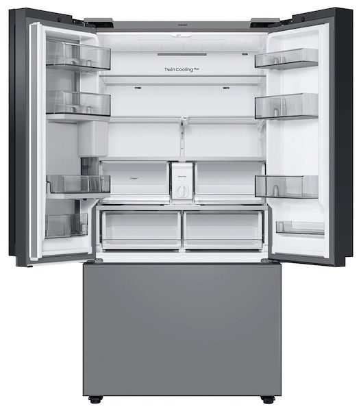 Samsung Bespoke 24 Cu. Ft. Panel Ready/White Glass Counter Depth French Door Refrigerator 6