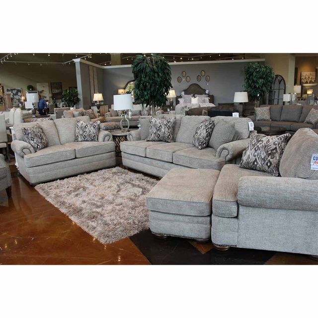 England Furniture Knox Handwoven Linen Sofa with Tribecca Graphite & Spiffy Paver Pillows-3