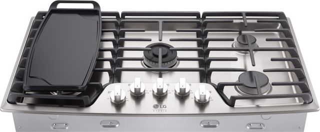LG Studio 36" Stainless Steel Gas Cooktop 4